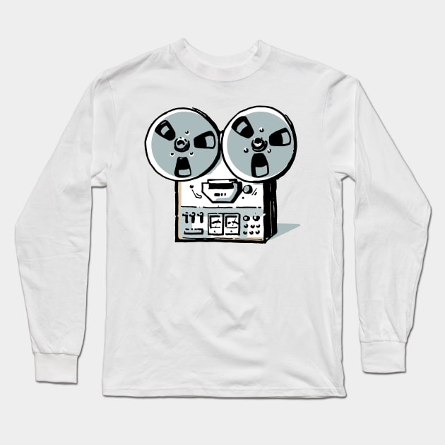 Reel to Reel tape Long Sleeve T-Shirt by SerifsWhiskey